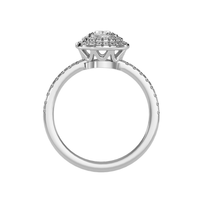 Dazz Halo Ring In 925 Sterling Silver - Eight