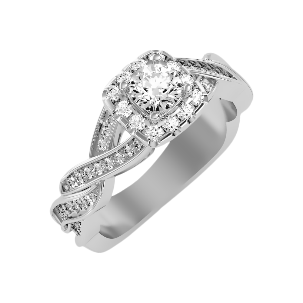 Delicate Halo Ring - One