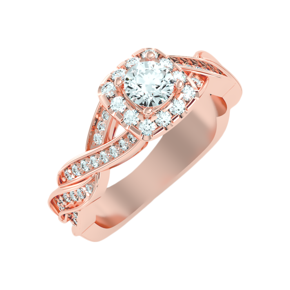 Delicate Halo Ring - Five