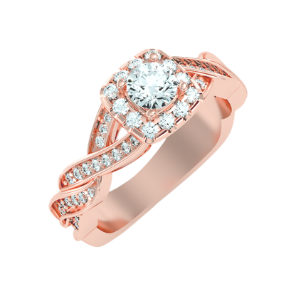 Delicate Halo Ring - Five