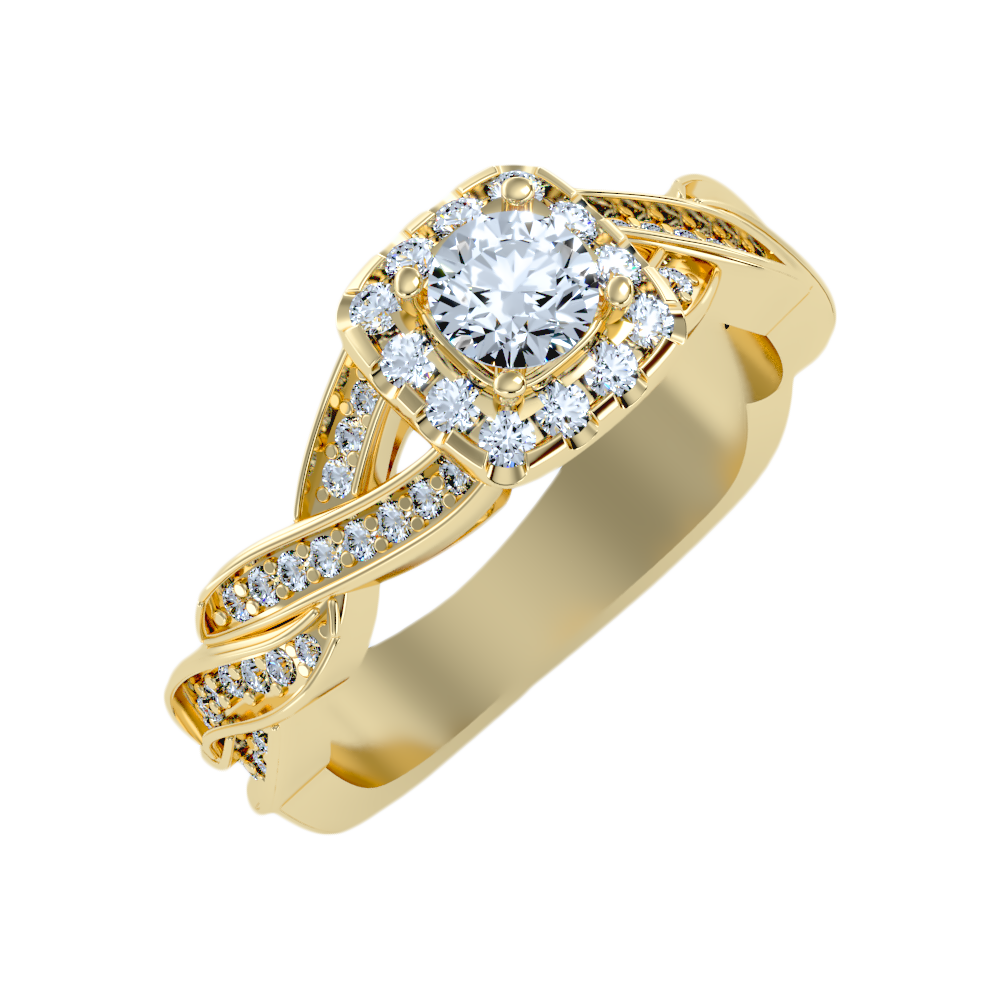 Delicate Halo Ring - Nine