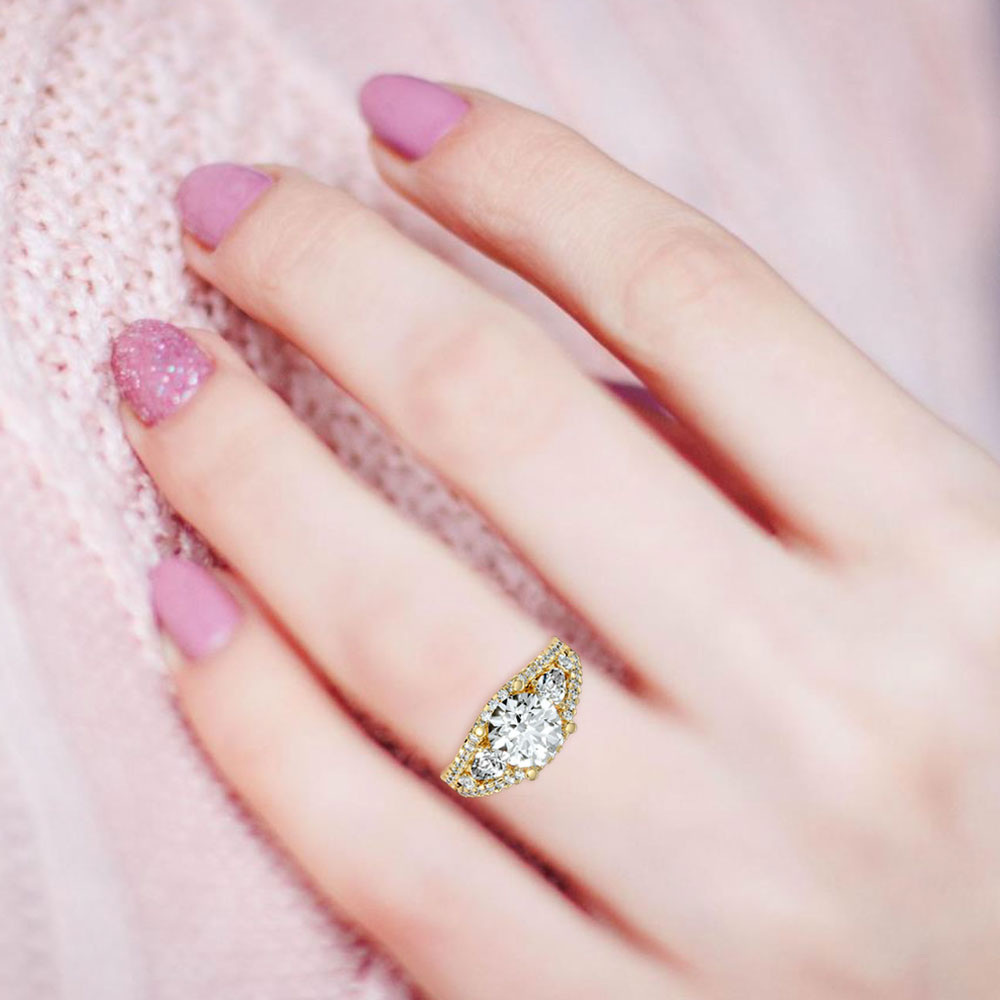 Delicate Solitaire Ring In 925 Sterling Silver - One