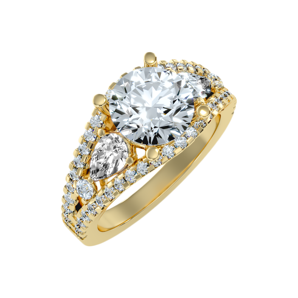 Delicate Solitaire Ring In 925 Sterling Silver - Two