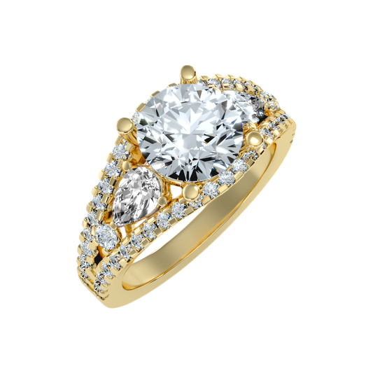 Delicate Solitaire Ring In 925 Sterling Silver - Two