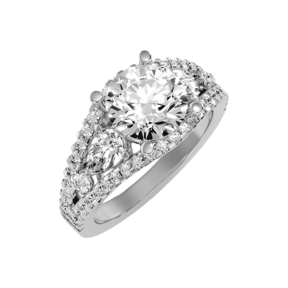 Delicate Solitaire Ring In 925 Sterling Silver - Six