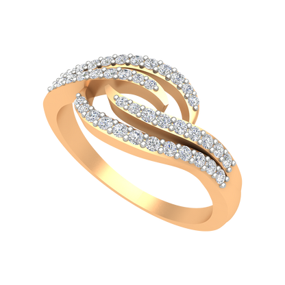 Delice Diamond Ring In 925 Sterling Silver - Nine