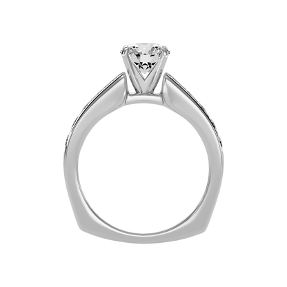 Delightful Solitaire Ring In 925 Sterling Silver - Three