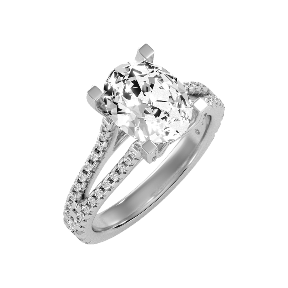 Delux Halo Ring In 925 Sterling Silver - One