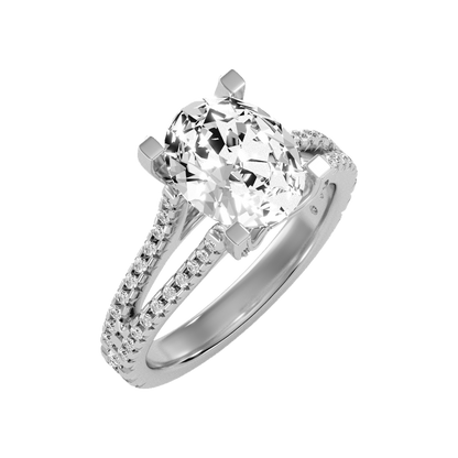 Delux Halo Ring In 925 Sterling Silver - One
