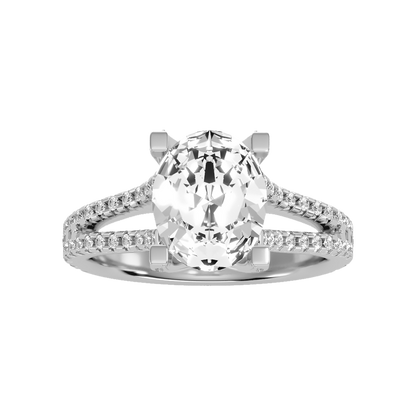 Delux Halo Ring In 925 Sterling Silver - Three