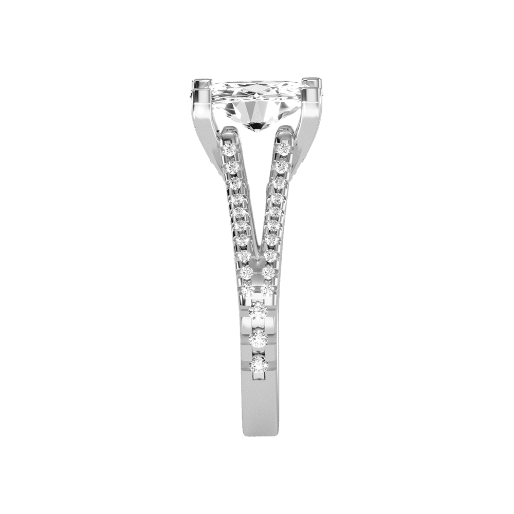 Delux Halo Ring In 925 Sterling Silver - Four