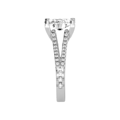 Delux Halo Ring In 925 Sterling Silver - Four