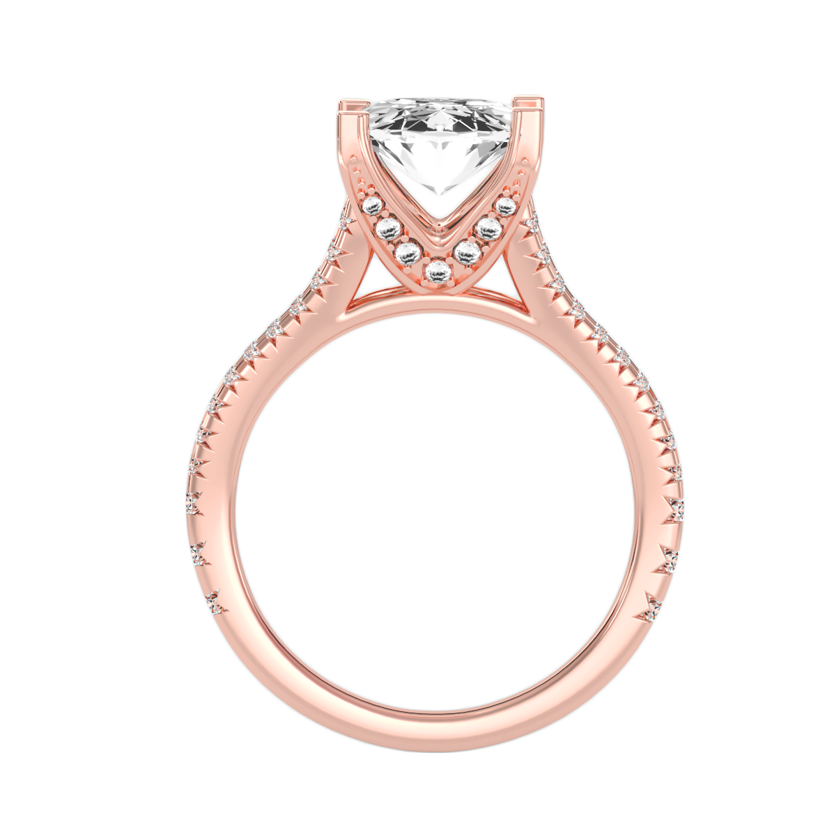Delux Halo Ring In 925 Sterling Silver - Six