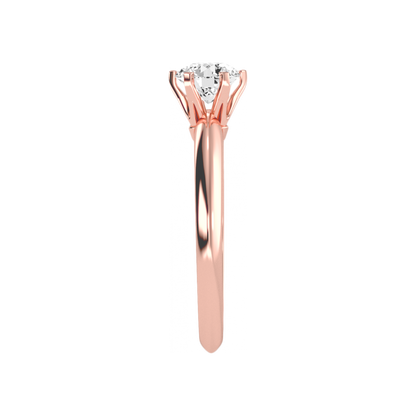 Designer Solitaire Ring In 925 Sterling Silver - Eleven