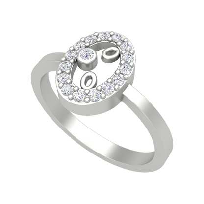 Dew Drop Ring In 925 Sterling Silver - Six