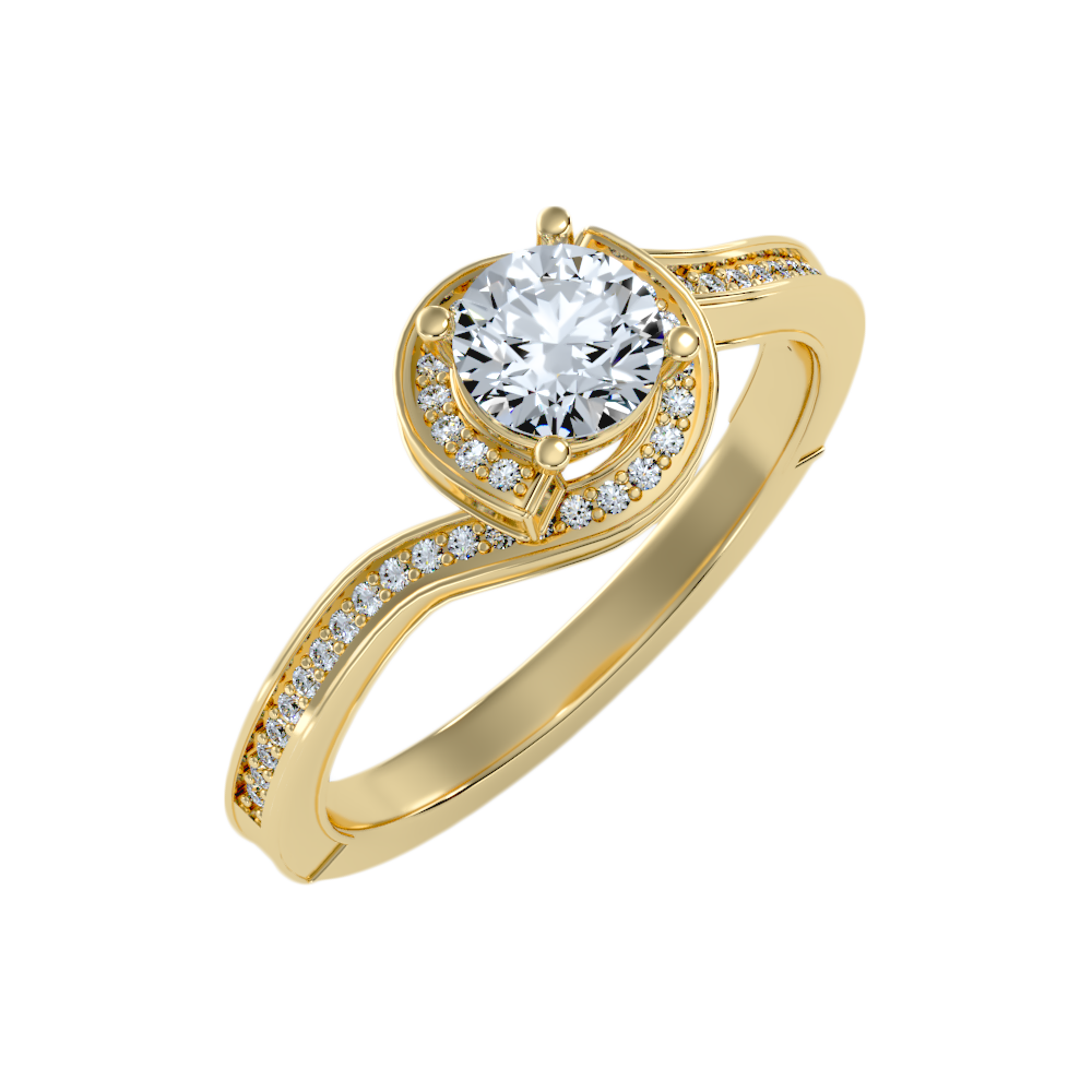Diafano Halo Ring In 925 Sterling Silver - One