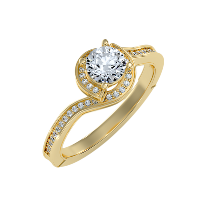 Diafano Halo Ring In 925 Sterling Silver - One