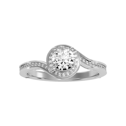 Diafano Halo Ring In 925 Sterling Silver - Six