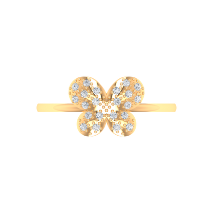 Butterfly Shaped Diamond Ring - Ten