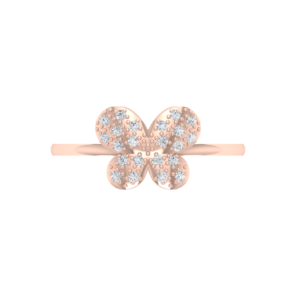 Butterfly Shaped Diamond Ring - Two