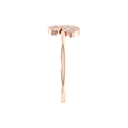 Butterfly Shaped Diamond Ring - Three