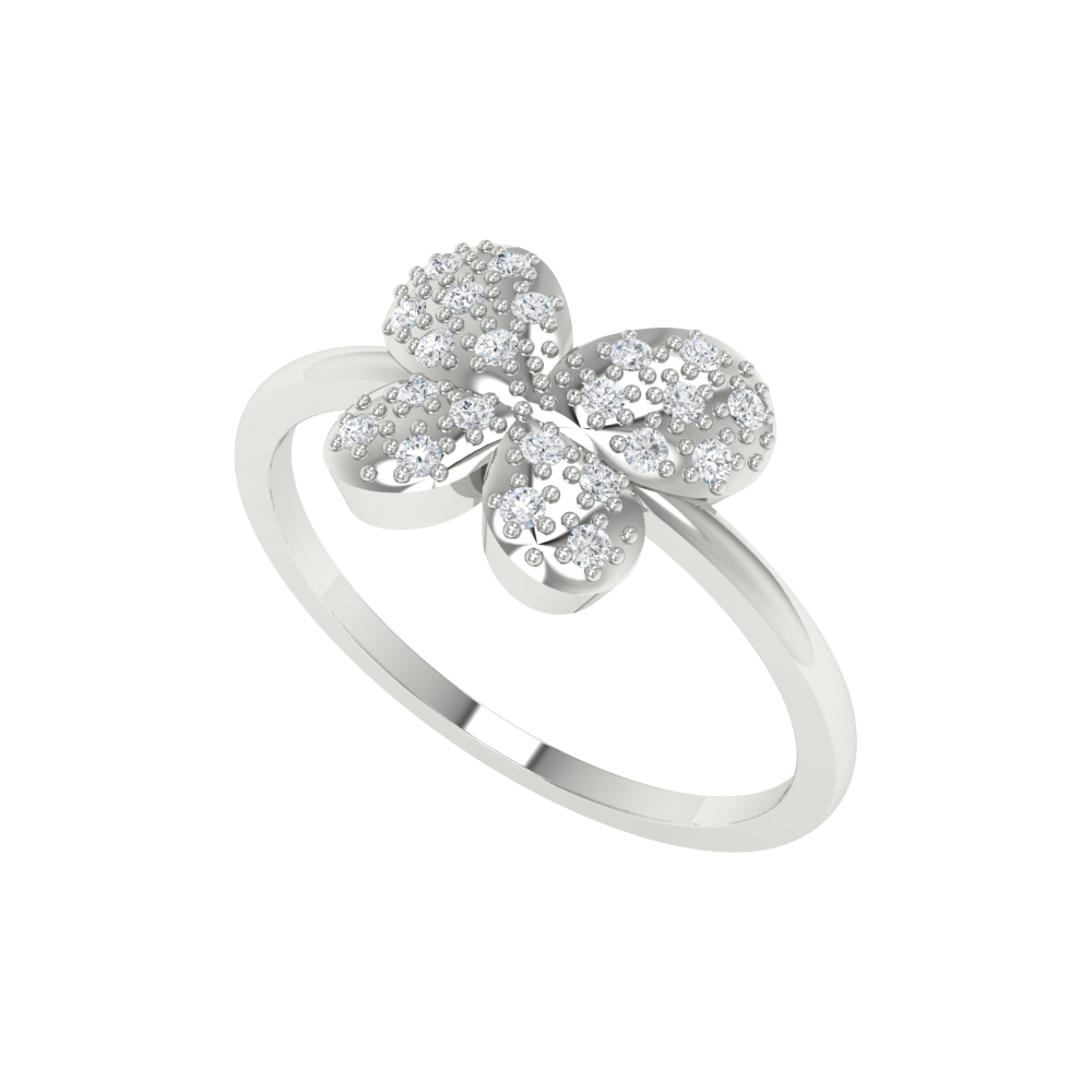 Butterfly Shaped Diamond Ring - Five