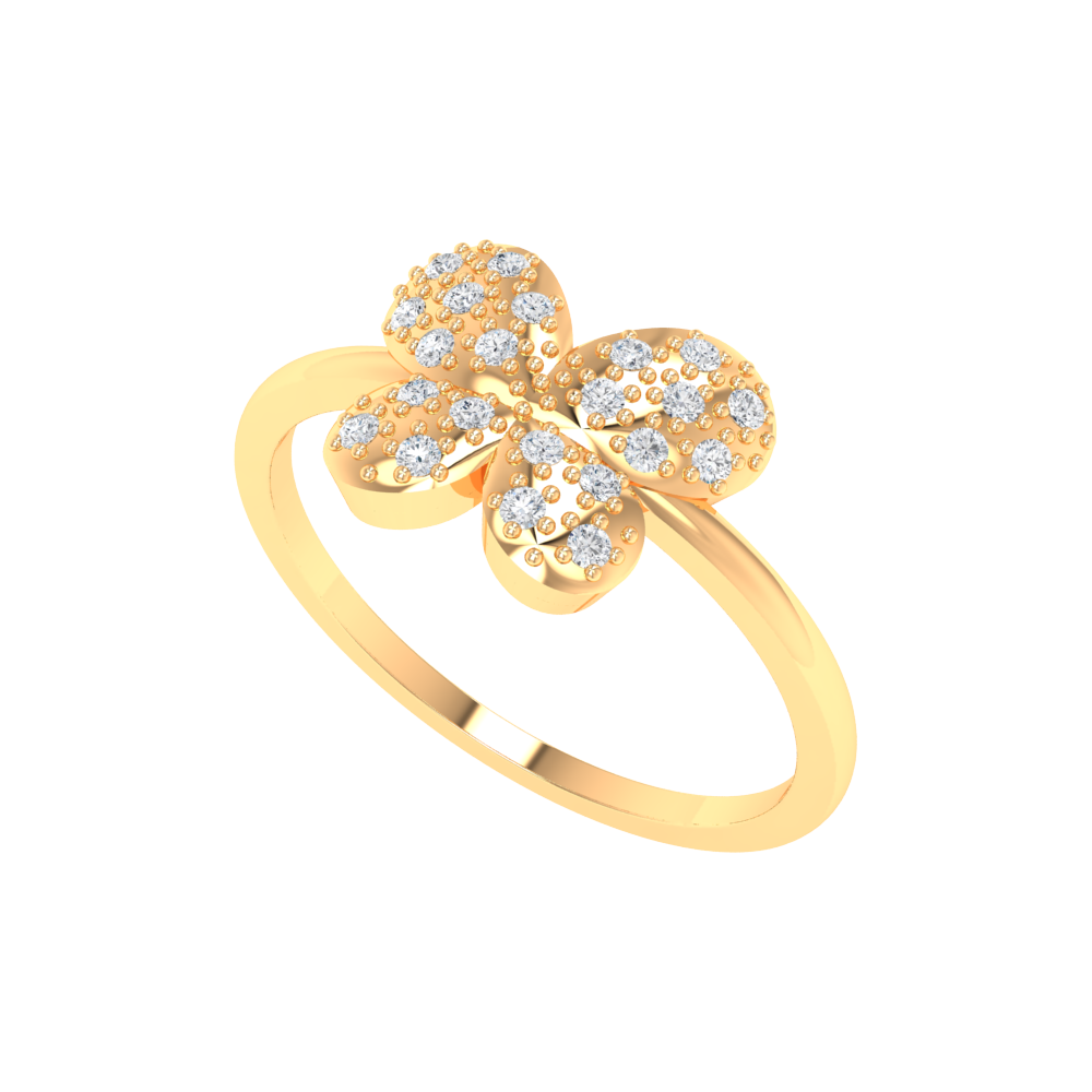 Butterfly Shaped Diamond Ring - Nine