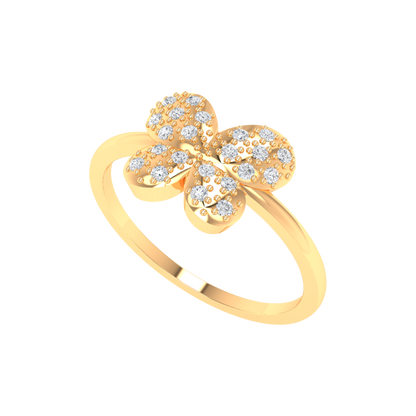 Butterfly Shaped Diamond Ring - Nine