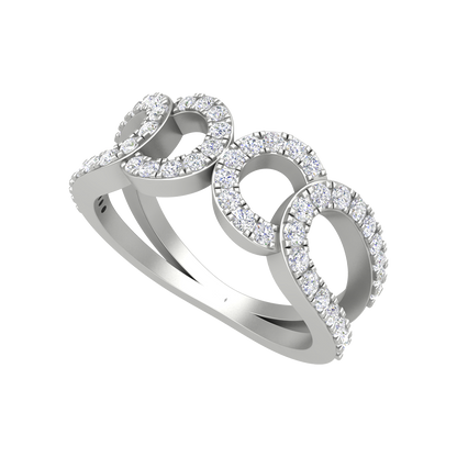 Diamond Duty Promise Ring In 925 Sterling Silver - Five