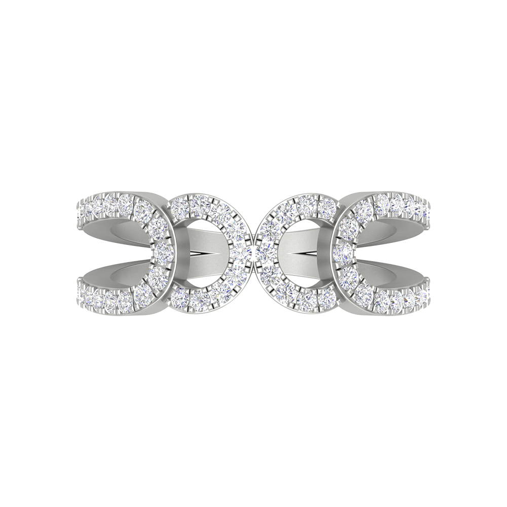 Diamond Duty Promise Ring In 925 Sterling Silver - Six
