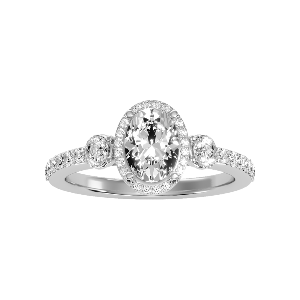 Diamoon Halo Ring - Three