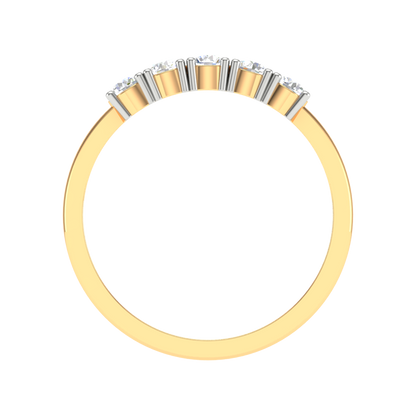 Divan Half Eternity Ring In 925 Sterling Silver - Thirteen