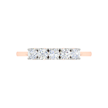 Divan Half Eternity Ring In 925 Sterling Silver - Four