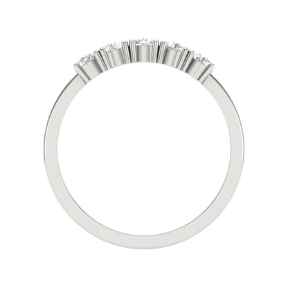Divan Half Eternity Ring In 925 Sterling Silver - Seven