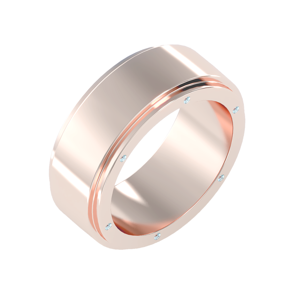 Divine Men's Broad Band Ring In 925 Sterling Silver - One