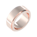 Divine Men's Wide Flat Gold Wedding Band