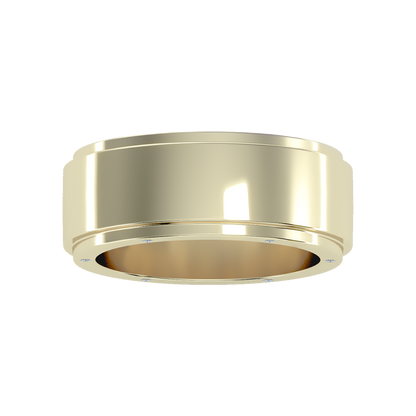 Divine Men's Broad Band Ring In 925 Sterling Silver - Ten