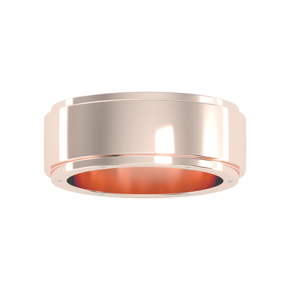 Divine Men's Broad Band Ring In 925 Sterling Silver - Three