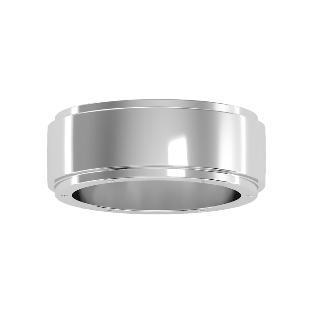 Divine Men's Broad Band Ring In 925 Sterling Silver - Six