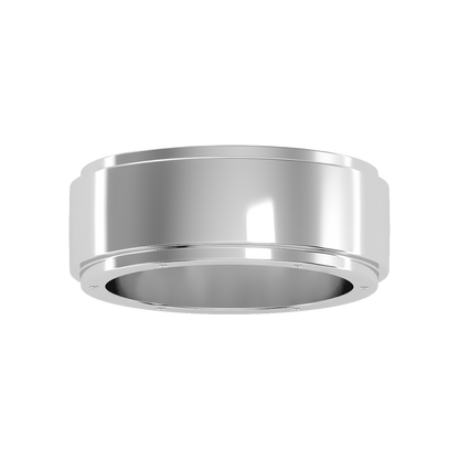 Divine Men's Broad Band Ring In 925 Sterling Silver - Six
