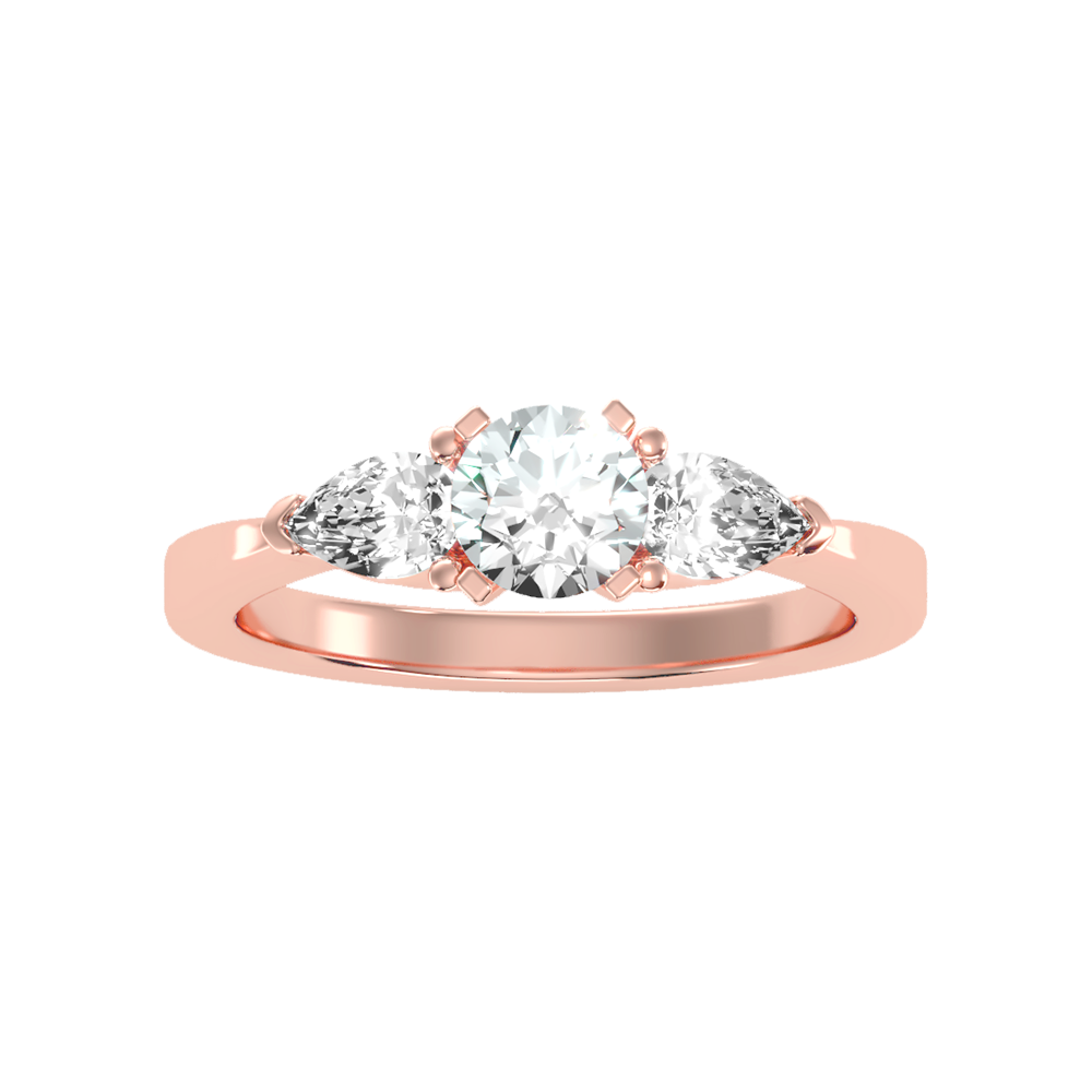 Divine Tri Stone Ring - Two