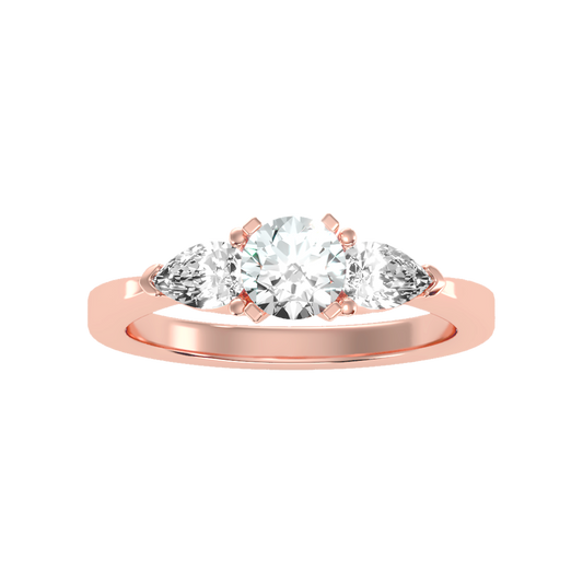 Divine Tri Stone Ring - Two