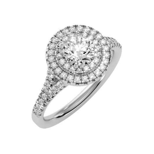 Doiet Classic Halo Diamond Engagement Ring - One