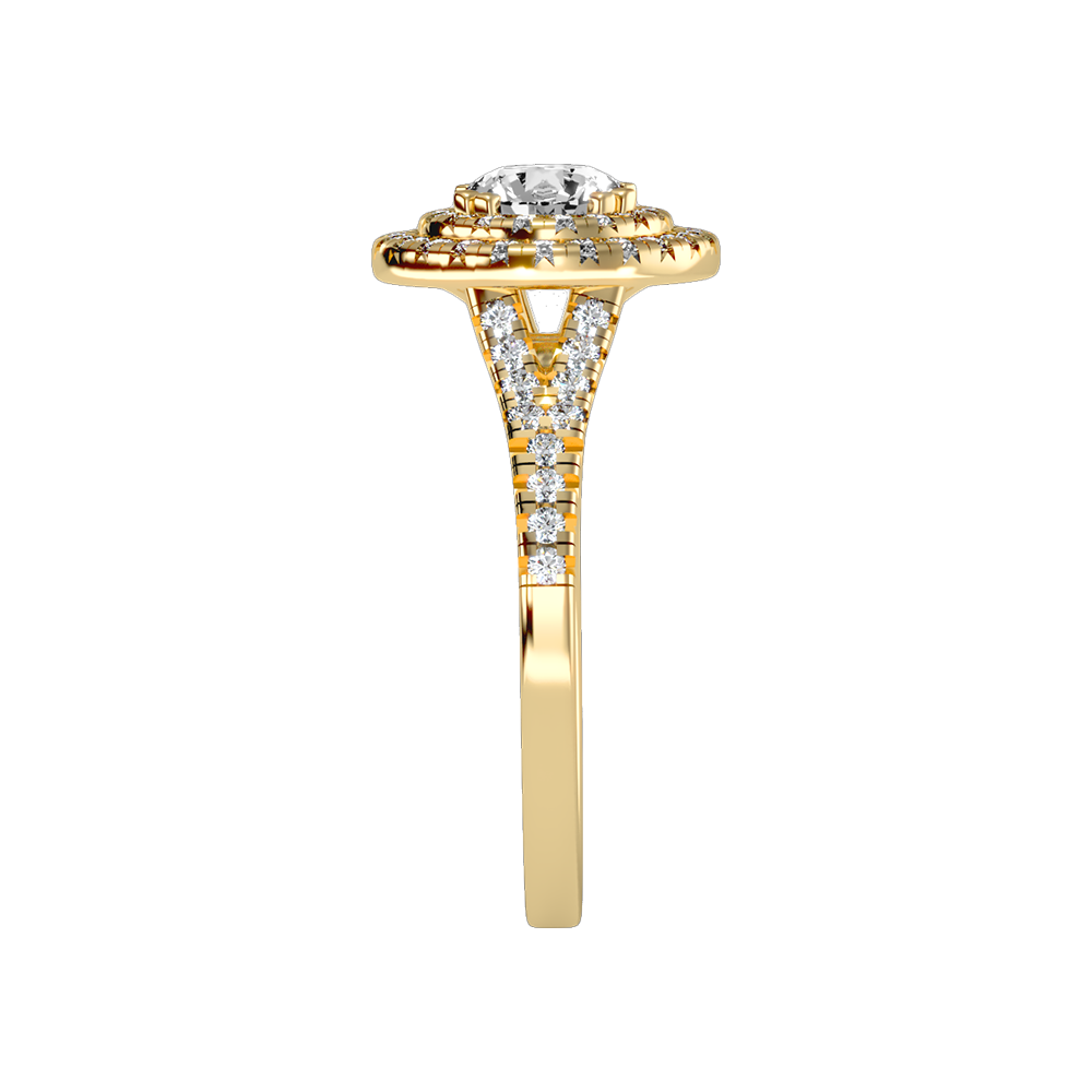 Doiet Classic Halo Diamond Engagement Ring In 925 Sterling Silver - Eleven