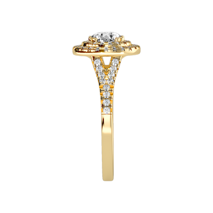 Doiet Classic Halo Diamond Engagement Ring In 925 Sterling Silver - Eleven