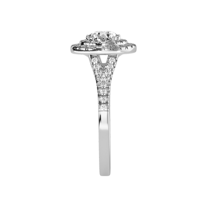Doiet Classic Halo Diamond Engagement Ring - Four