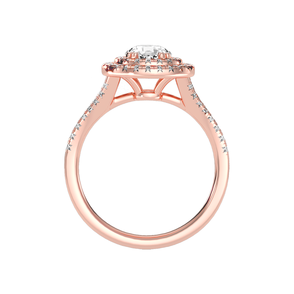 Doiet Classic Halo Diamond Engagement Ring - Six