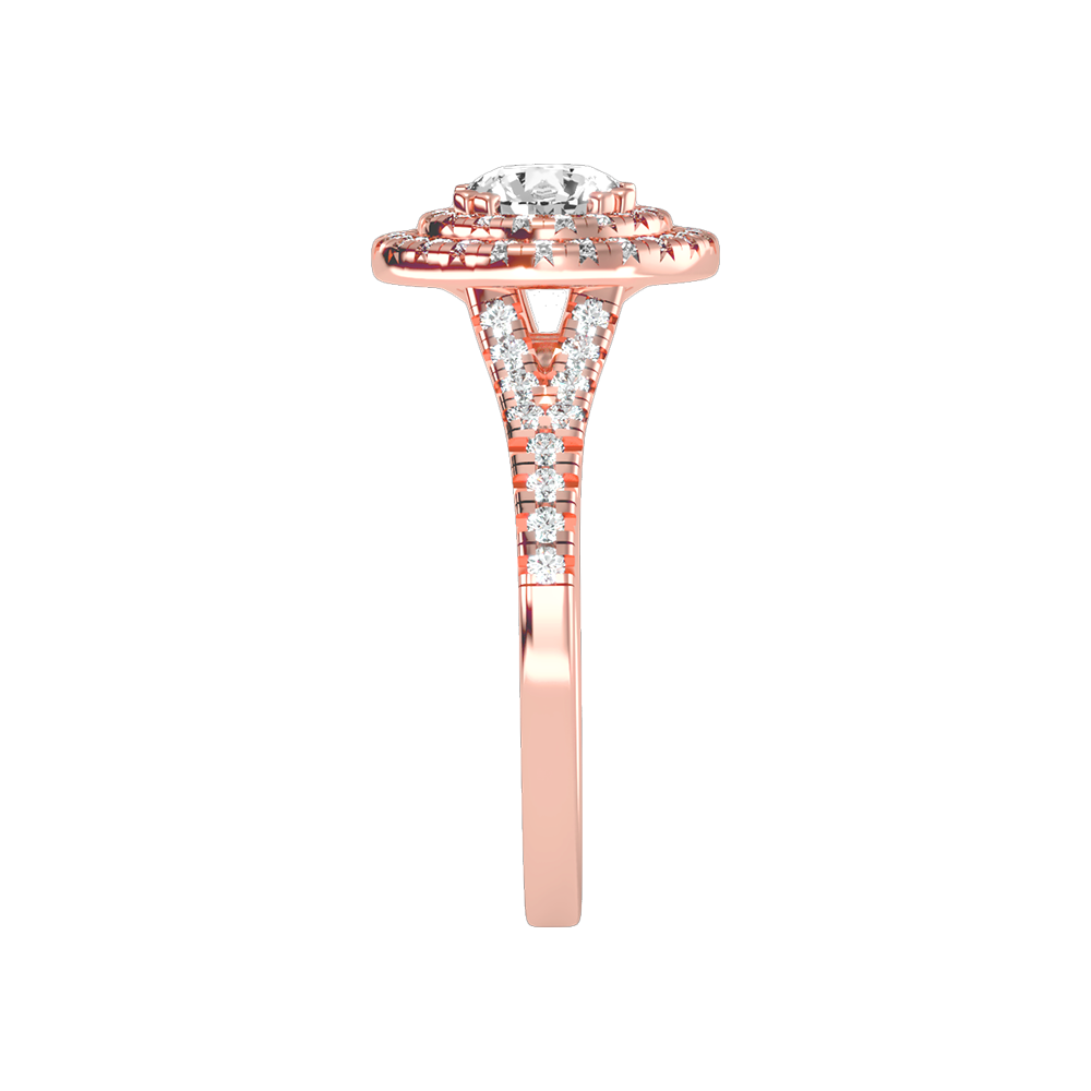 Doiet Classic Halo Diamond Engagement Ring - Eight