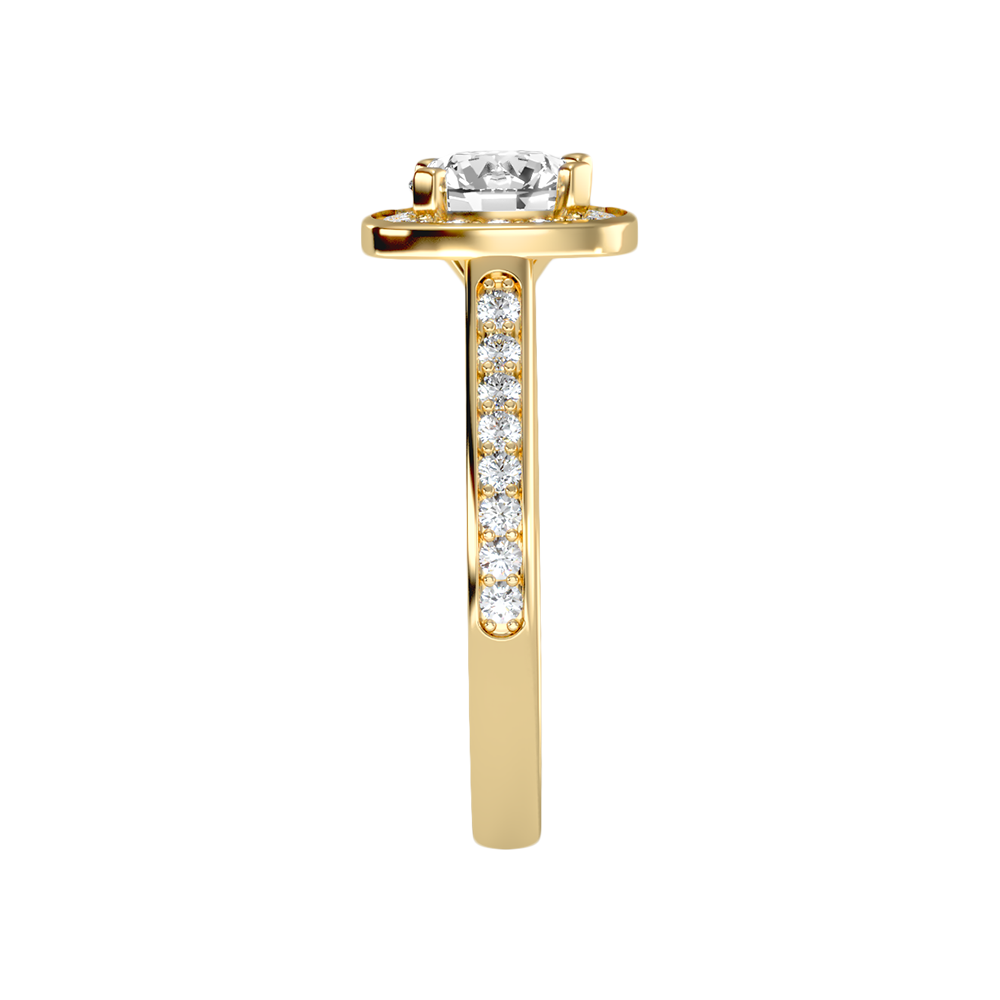 Dolly Diamond Halo Ring In 925 Sterling Silver - Eleven