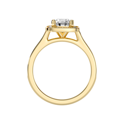 Dolly Diamond Halo Ring In 925 Sterling Silver - Twelve